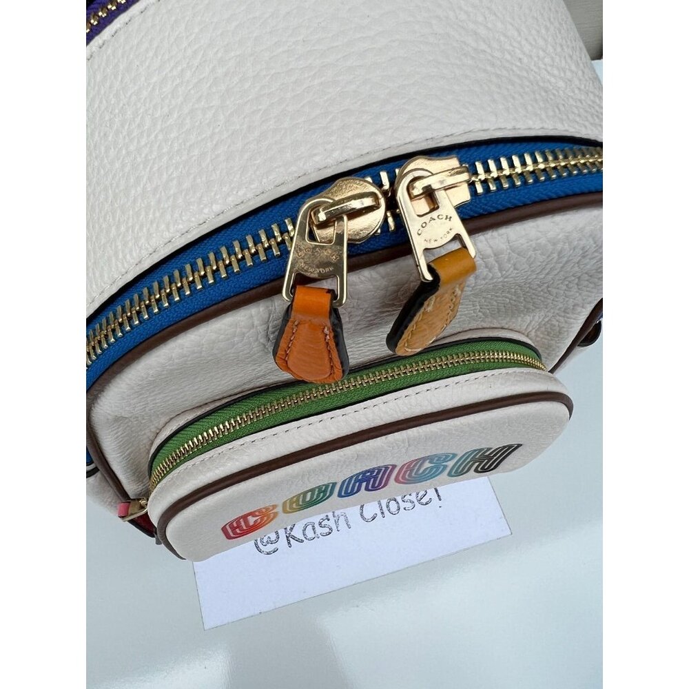 Coach Backpack Mini Court With Rainbow Coach - Picture 9 of 10